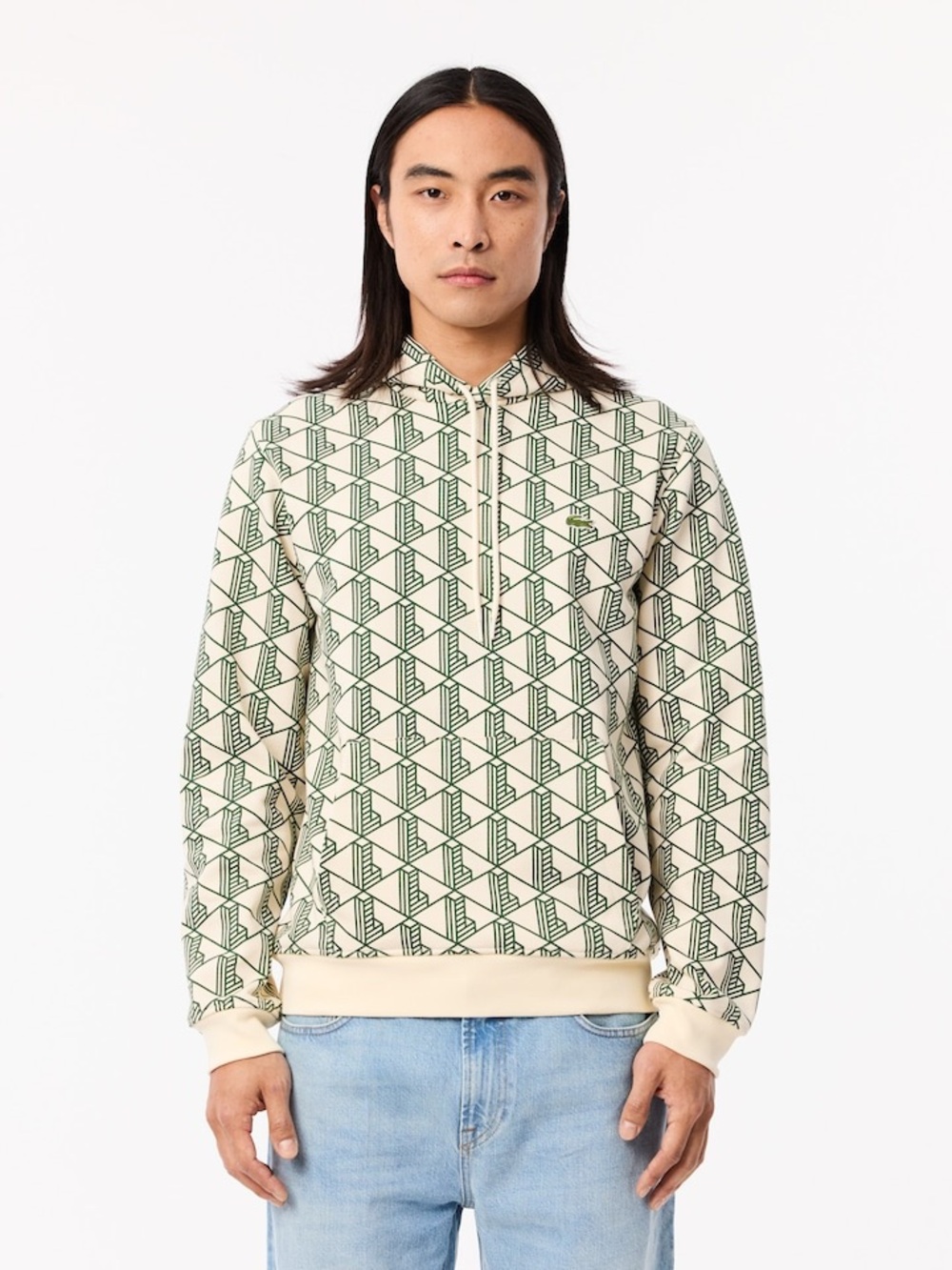 Lacoste Men's Monogram Fleece Hoodie size M
